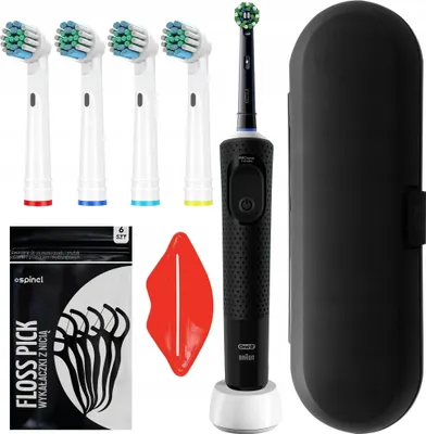 Produktbild von Oral-B Vitality Protect X Clean Black Elektrische Zahnbürste 4 Köpfe Etui