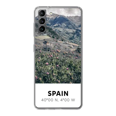 Produktbild von MuchoWow® Handyhülle Schutzhülle Hülle für Samsung Galaxy S21 Plus Spanien - Berge - Blumen Silikon Softcase Handy Hülle - Handy-Tasche