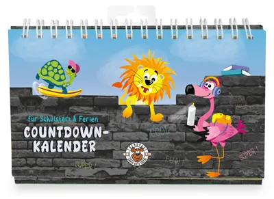 Immagine prodotto di Calendario da tavolo TRENDHAUS con conto alla rovescia per l'inizio della scuola e le vacanze