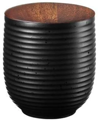 Produktbild von ASA Teedose, black mit Holzdeckel d. 7,7 cm, h. 9 cm, 0,2 l.