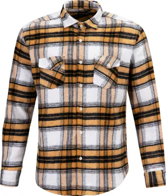 Produktbild von Reslad Holzfällerhemd Hemd Herren kariert Vintage Karo-Hemd Flanellhemd Männer Langarm Checked Flanell Shirt RS-7116 Gelb-Schwarz L