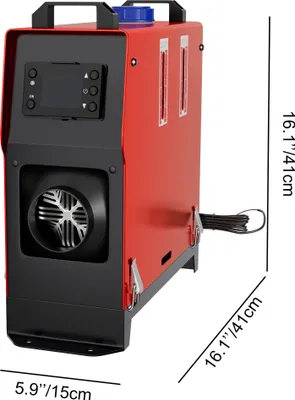 Obrázek produktu pro LARS360 Rot 8kW 12V dieselový ventilátorový ohřívač, dieselové topení s LCD displejem a tlumičem hluku – víceúčelové topidlo pro dílny, sklady, stáje, kempování