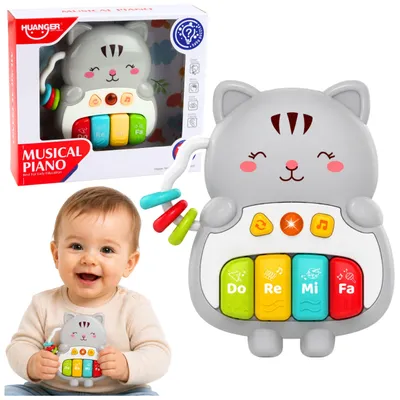 Produktbild von Musikspielzeug Kätzchen Klavier pädagogisch für Kleinkinder Melodien Klänge
