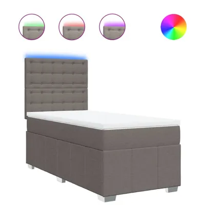 Produktbild von vidaXL Boxspringbett mit Matratze Taupe 80x200 cm Stoff