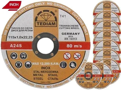 Produktbild von TEDIAM INOX Trennscheiben für Metall 115x1.0 mm (10 Stück)