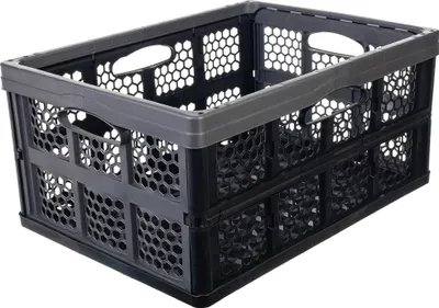 Image de Boîte de rangement pliable pour coffre de voiture - Organisateur de coffre pliable 32 l - Robuste - Grande capacité - Panier à provisions - Empilable