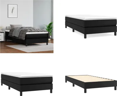 Produktbild von vidaXL Boxspringbett Schwarz 100x200 cm Kunstleder - Boxspringbett - Boxspringbetten - Bett - Schlafzimmermöbel