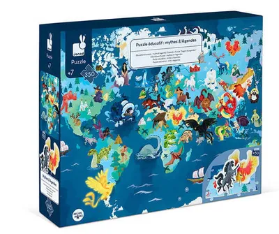 Produktbild von Janod Educational Puzzlemyths & Legends 350 Pcs Multicolor 7-99 Jahre