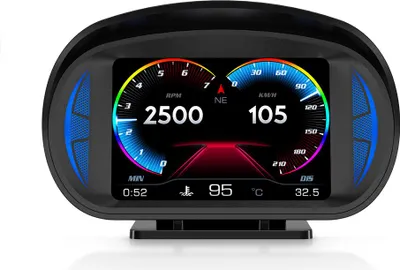 Produktbild von Auto-Head-Up-Display, Multifunktions-OBD-GPS-Steigungsmesser, Atmosphärenlampe, Voll-LCD-Smart-Messgerät mit 12 verschiedenen Schnittstellen