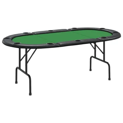 Produktbild von Pokertisch Klappbar 10 Spieler Grün 207x106x76 cm