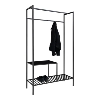 Produktbild von Garderobenständer >Vita< in Schwarz, Melamin - 101x170x38cm (BxHxT)