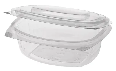 Produktbild von Feinkost- und Salatschalen mit Klappdeckeln, PLA "pure" 750 ml 6,6 cm x 20,5 cm x 16,8 cm