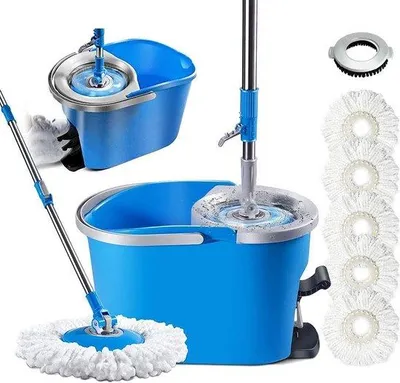 Productafbeelding van Famanu Wischmopp set met emmer en wasfunctie - 2-in-1