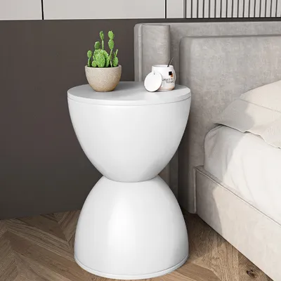 Produktbild von Schuhbank Stuhl Wohnzimmersessel Schminkstuhl Runder Hocker Niedriger Hocker Weiß 【HXD-BAIsu785】