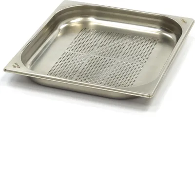 Productafbeelding van Maxima - Gastro Gastronorm containers - 2/3 GN - 4 cm diep - Roestvrij staal - Geperforeerd