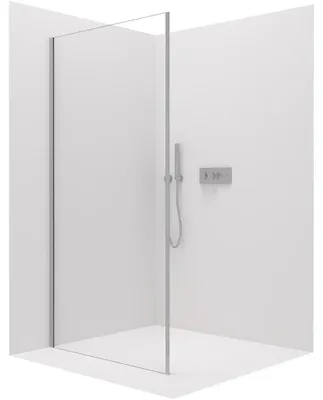 Immagine prodotto di CERANO - Parete laterale Porte L/P - 8 mm - cromata, vetro trasparente - 70x195 cm