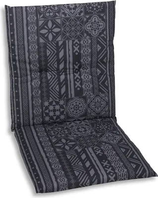 Produktbild von GO-DE Textil, Sesselauflage Niederlehner, Einzelset, Farbe: grau, Maße ca.: 98 cm x 48 cm x 5 cm, Rückenhöhe: 50