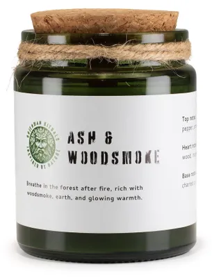 Productafbeelding van Greenman Woodwick Kaars - Soja, As en Houtrook