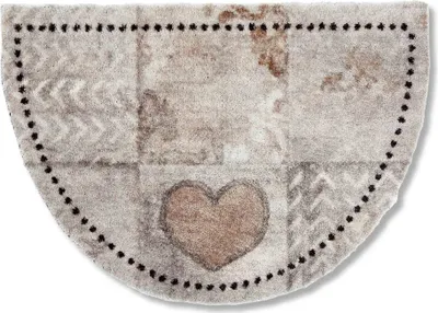 Image de Astra Paillasson lavable PURE & SOFT Gris 50 x 70 cm semi-circulaire