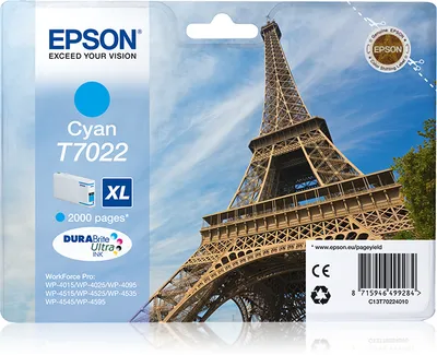 Produktbild von Epson Eiffel Tower Tintenpatrone XL Cyan 2k