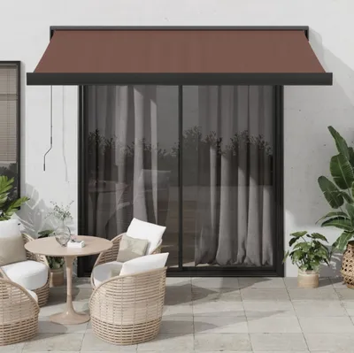 Produktbild von Design Markise Manuell Braun 350x250 cm, Markisen 2024 Neu