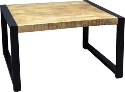 Productafbeelding van Salontafel Lucas mangohout en metaal 80x80x45 cm