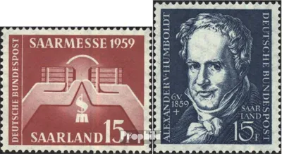 Produktbild von Briefmarken Saarland 1959 Mi 447,448 (kompl.Ausg.) gestempelt Saarmesse 1959