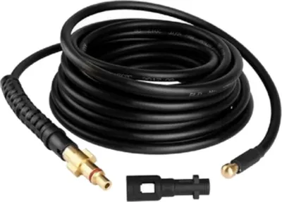 Produktbild von Trade-Shop 15M Rohrreinigungsschlauch / Abflussreiniger / Rohrreiniger inkl. Rohrreinigungsdüse Bajonett-Adapter kompatibel mit Kärcher K2-K7