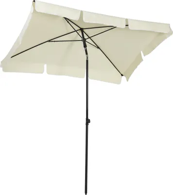 Produktbild von Sonnenschirm Strandschirm Gartenschirm Schirm Balkonschirm Sonnenschutz knickbar Cremeweiß