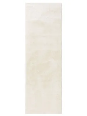 Produktbild von Fellteppich Furry Creme 70x200 cm Wohnzimmer Läufer Rutschfest Waschbar Hochflor benuta Flauschig Plüsch Shaggy Weich