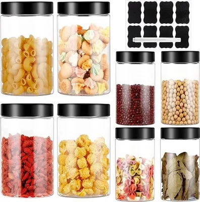 Image de Lot de récipients en plastique, 8 pièces, 3,6 litres, hermétiques, avec couvercle