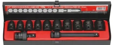 Produktbild von Wurth Schlagschrauber-Steckschlüsselsatz 1/2" 12-teilig Sechskant