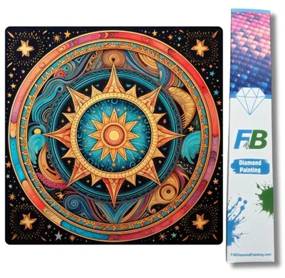 Productafbeelding van Mandala Ster Diamant Schilderen, 40x40 cm, volledig bedekt