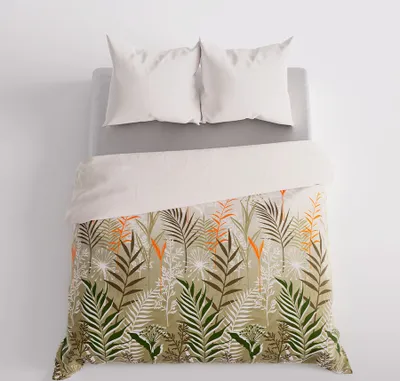Image de Literie, satin de coton, de haute qualité 160x200 Felina feuilles