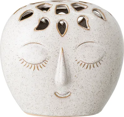 Produktbild von BLOOMINGVILLE | Vase Elissa, Weiß, Keramik | L15,5 x H14,5 x B10 cm | 82047421