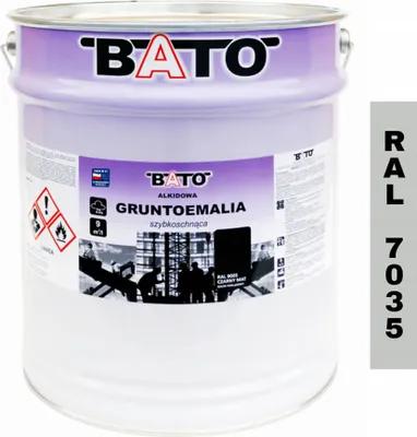 Zdjęcie produktu dla Gruntoemalia alkidowa farba na metal BATO RAL 7035 SZARA 20L