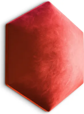 Zdjęcie produktu dla Panel Tapicerowany Hexagon Plaster Miodu 35cm x 40cm Czerwony MAGIC VELVET 2232