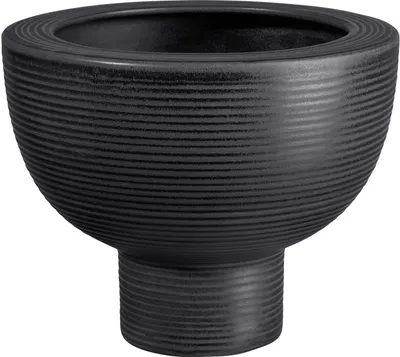 Zdjęcie produktu dla ASA Übertopf auf Fuß, black MIDORO D. 25 cm, H. 20 cm