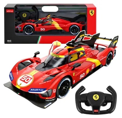 Zdjęcie produktu dla Samochód zdalnie sterowany Ferrari 499P RC, czerwony, Rastar, skala 1:24