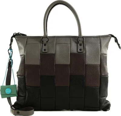 Produktbild von Gabs Leder Schultertasche Umhängetasche G3 Plus TG Tricolor Degrade Zinco + Quercia + Nero mehrfarbig
