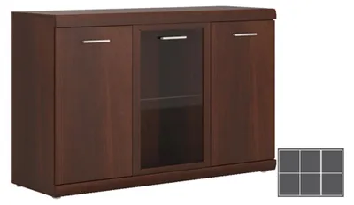Produktbild von Sideboard Imperial Kommode 140x45x89,5cm 3-türig Nussbaum Imperial