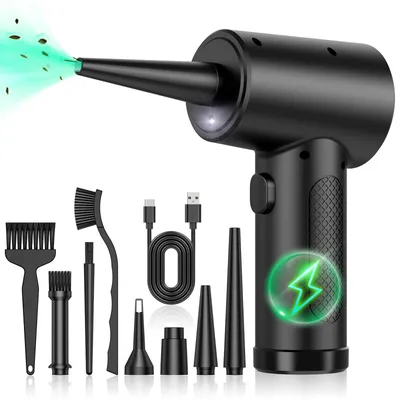 Produktbild von MODFU Handstaubsauger, Elektrischer Staubbläser, Staubentferner, Handgebläse, Kabellos, Luftgebläse, Reinigungsluftgebläse, Staubpuster, Kompakt, Tragbar