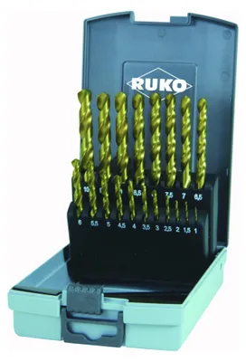 Zdjęcie produktu dla RUKO Zestaw wierteł krętych do metalu 250214TRO Stal szybkotnąca