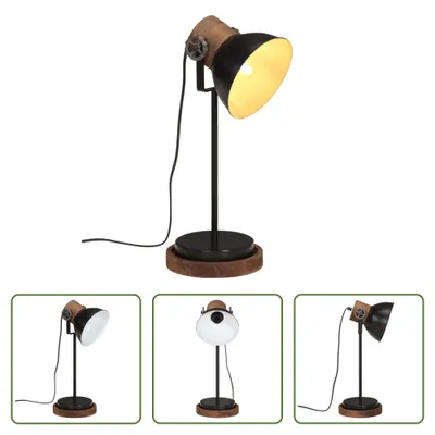 Produktbild von The Living Store Schreibtischlampe 25 W Schwarz 17x17x50 cm E27