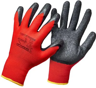 Obrázek produktu pro 12 kusů montážních rukavic GripMaster, 10 cm, s povrchovou úpravou z latexu pro lepší úchop