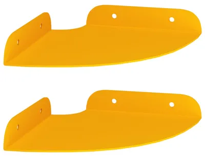 Immagine prodotto di vidaXL Mensola angolare sospesa, 2 pezzi, giallo senape, 15 x 15 x 2 cm