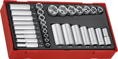 Image de Tengtools 68610104 Set De Douilles 1/4"-3/8" Ttaf32