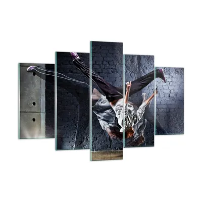 Produktbild von Bilder auf glas - Tänzer Mode Flip Mädchen - 150x100cm - Glasbilder - Wandbilder - Kunstdruck - zum Aufhängen bereit - Wanddekoration aus Glas - Glas Bilder - Wandbild auf Glas - GEA150x100-2110