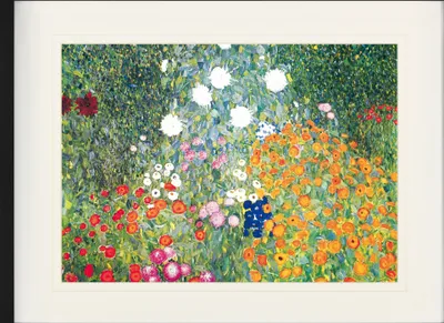Produktbild von Gustav Klimt Gerahmtes Bild Mit Edlem Passepartout | Wand-Bilder | Im Bilderrahmen - Blumengarten, 1906-08 (60 x 80 cm)