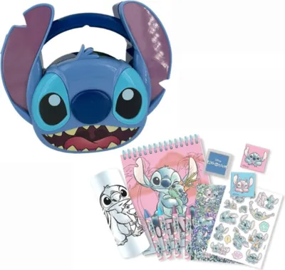 Produktbild von Lilo & Stitch Kreativbox Notizbuch, Kugelschreiber, Sticker und Tasche